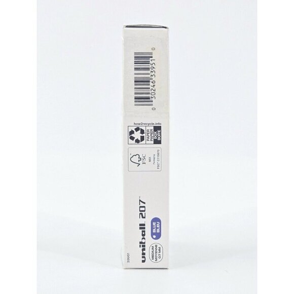 Uni-Ball 207 Retractable Gel Pens Medium Point 0.7mm Blue 12 Pack Super Ink - Picture 5 of 9